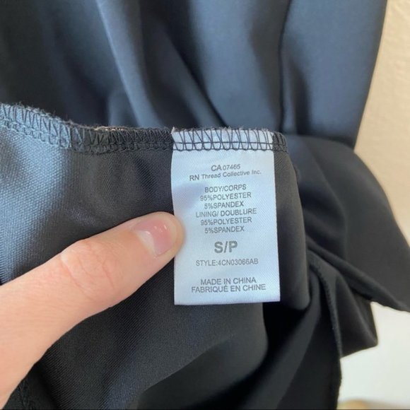 ABS Collection Flare Dress Black Front Pockets Size Small - Picture 6 of 6